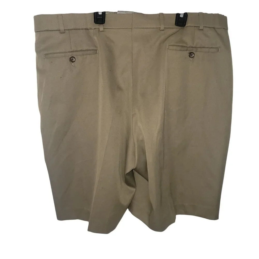 BALLIN Comfort eze Mens Tan Pleated‎ Shorts Size 40 Lightweight Casual Wear Golf